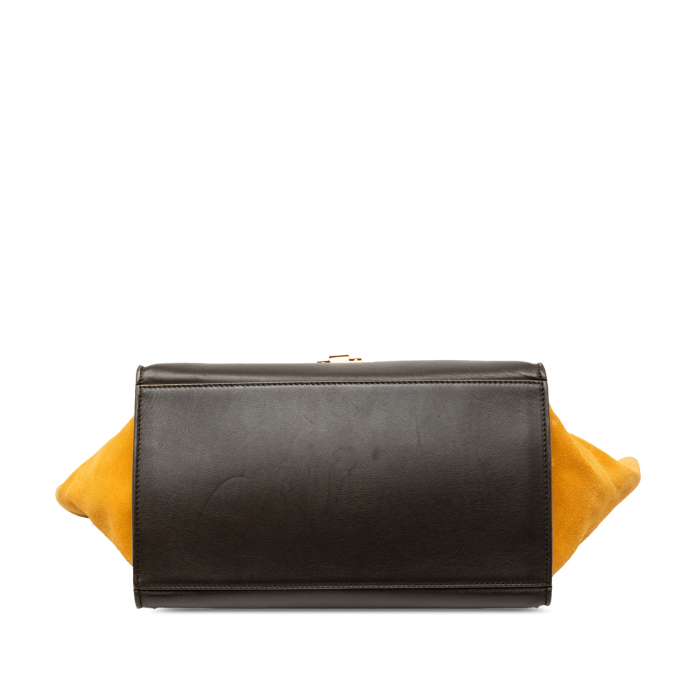 Pre-Loved Celine Medium Tricolor Calfskin and Suede Trapeze Satchel - Picture 3 of 7